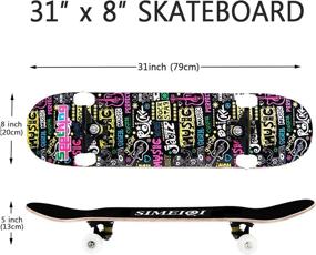 img 3 attached to SIMEIQI Skateboards Complete Beginners Skateboard