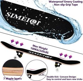 img 2 attached to SIMEIQI Skateboards Complete Beginners Skateboard