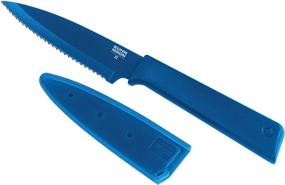 img 4 attached to 🔹 Kuhn Rikon Colori+ Serrated Bulk Paring Knife in Blue - High Performance and Vibrant Design