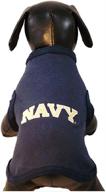 🐾 ncaa navy midshipmen cotton lycra dog tank top: stylish and comfortable pet wear for navy's spirited fans! логотип