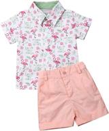 👔 stylish gentleman flamingo t shirt set for 3-4 years boys logo