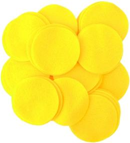 img 4 attached to 🟡 Vibrant Yellow Craft Felt Circles: Playfully Ever After (4 Inch - 19pc)