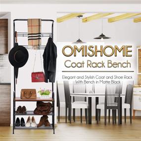 img 3 attached to 👠 Omishome Shoe Rack Bench: Impressive Strength, Elegant and Stylish Design – Perfect Entryway Bench with Coat and Shoe Rack