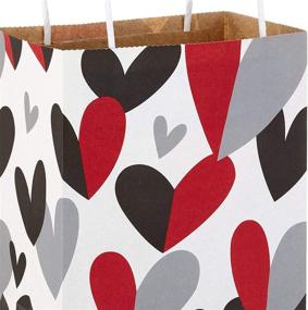 img 1 attached to Hallmark 6-inch Valentine's Gift Bags (4-Pack; Hearts, XOXO, Black, Gray, Red, White) for Valentine's Day Classroom Parties, Galentine's Day Treats, Teacher Gifts, Grandchildren, Coworkers