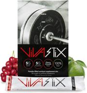 🍒 vivastix • порции одной порции bcaas, глутамина и свеклы • веган • без сахара • восстановление мышц • кето • безглютеновое • не гмо • 30 порций • вишневый лайменид. логотип