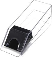 🃏 clear & black plastic dealer shoe for playing cards - 11.5 inches логотип