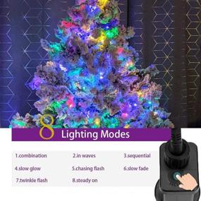 img 2 attached to 🎄 YASENN 200LED 46Ft Connectable Christmas String Lights: Cool White Fairy Lights for Garden Tree Patio Porch Decorations – 8 Lighting Modes