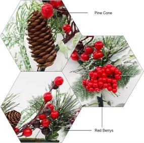 img 1 attached to Christmas Artificial Evergreen Ornaments Decoration Seasonal Decor