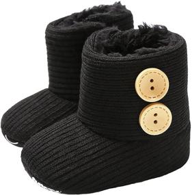 img 4 attached to 👶 Nomere Unisex Baby Winter Snow Boots with Buttons: Soft Sole, Non-Slip, Warm Booties for Toddlers, Prewalkers, Newborns, and Infants - Crib Shoes