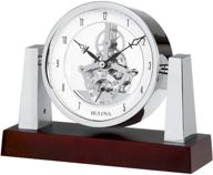 🕒 bulova b7520 largo clock with stylish dark mahogany finish logo