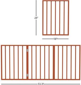 img 1 attached to 🚪 Folding Wood Pet Gate: Convenient and Versatile 3-Section Design