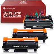 toner kingdom brother tn-760 tn-730 dr-730 dr-760 compatible cartridges and drum set for hl-l2350dw, hl-l2370dwxl and hl-l2390dw - 2 black toners, 1 drum unit logo