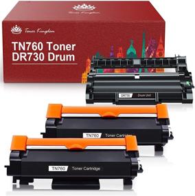 img 4 attached to Toner Kingdom Brother TN-760 TN-730 DR-730 DR-760 Compatible Cartridges and Drum Set for HL-L2350DW, HL-L2370DWXL and HL-L2390DW - 2 Black Toners, 1 Drum Unit