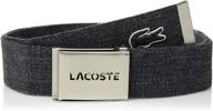 lacoste mens textile signature black logo