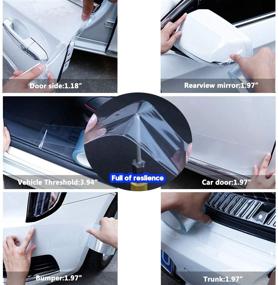 img 2 attached to 🚪 ToLanbbt Car Door Edge Guard - Transparent, Waterproof, Anti-Scratch Tape - 33Ft x 3.94" - Ultimate Car Door Protection