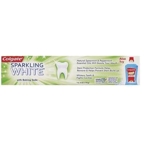 img 2 attached to 🦷 Whiten Teeth with Colgate Sparkling White Whitening Toothpaste, Mint - 8 ounce (6 Pack)