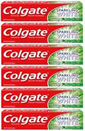 🦷 whiten teeth with colgate sparkling white whitening toothpaste, mint - 8 ounce (6 pack) logo