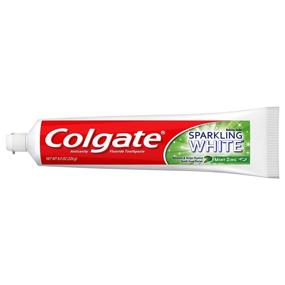 img 3 attached to 🦷 Whiten Teeth with Colgate Sparkling White Whitening Toothpaste, Mint - 8 ounce (6 Pack)