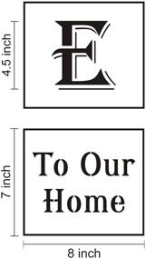 img 1 attached to Easy-to-Use Welcome Sign Stencils: 8-Pack Vertical Templates for Wood Painting – Reusable Letter Stencils to Enhance Front Porch Signs