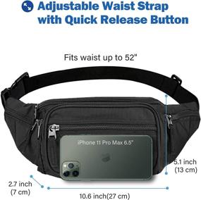 img 2 attached to 🎒 ProCase Fanny Pack Waist Packs for Men and Women - Waist Bag Hip Pack for Travel, Hiking, Running, and Outdoor Sports