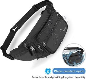 img 1 attached to 🎒 ProCase Fanny Pack Waist Packs for Men and Women - Waist Bag Hip Pack for Travel, Hiking, Running, and Outdoor Sports