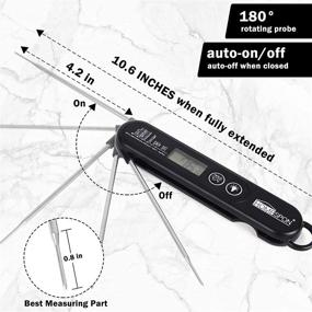 img 1 attached to HOMESPON DT-105: Waterproof Digital Meat 🌡️ Thermometer for Kitchen, Cooking, BBQ Grill, and Smoker