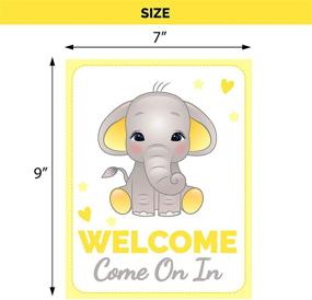 img 3 attached to 🐘 Adorable Yellow Elephant Baby Shower Table Decorations Signs - Enhance Your Centerpiece Decor with Gender Neutral Supplies