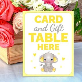 img 2 attached to 🐘 Adorable Yellow Elephant Baby Shower Table Decorations Signs - Enhance Your Centerpiece Decor with Gender Neutral Supplies