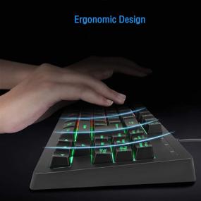 img 1 attached to Enhance Gaming Experience with RGB 87 🎮 Keys Gaming Keyboard and Backlit Mouse Combo by BlueFinger