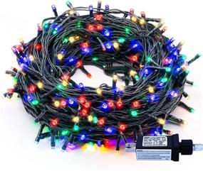 img 4 attached to 🎄 320 LED Rainbow Christmas Tree String Lights - 8 Modes 115ft/35m End-to-End Plug in Outdoor Indoor Waterproof Fairy Twinkle Xmas Decoration Lights for Room/Home/Wedding/New Year Decor - Colorful