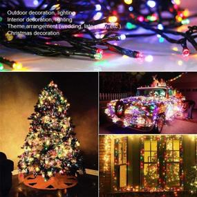 img 2 attached to 🎄 320 LED Rainbow Christmas Tree String Lights - 8 Modes 115ft/35m End-to-End Plug in Outdoor Indoor Waterproof Fairy Twinkle Xmas Decoration Lights for Room/Home/Wedding/New Year Decor - Colorful