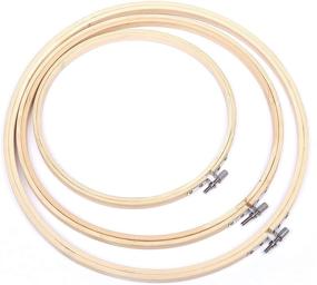 img 2 attached to 6-Piece Bamboo Embroidery Hoops Set for DIY Art and Craft Sewing - 3 Inch, 5 Inch, and 7 Inch Sizes