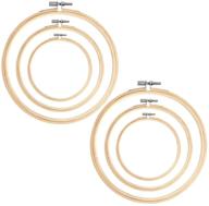 6-piece bamboo embroidery hoops set for diy art and craft sewing - 3 inch, 5 inch, and 7 inch sizes logo