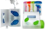 💧 contact lens travel case with contact solution logo