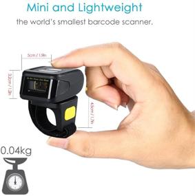 img 2 attached to 🔍 Eyoyo 1D Wireless Ring Barcode Scanner: Bluetooth & 2.4GHz Connectivity, Wearable Finger Bar Code Reader for Windows, Mac OS, Android 4.0+