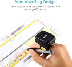 img 3 attached to 🔍 Eyoyo 1D Wireless Ring Barcode Scanner: Bluetooth & 2.4GHz Connectivity, Wearable Finger Bar Code Reader for Windows, Mac OS, Android 4.0+