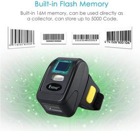 img 1 attached to 🔍 Eyoyo 1D Wireless Ring Barcode Scanner: Bluetooth & 2.4GHz Connectivity, Wearable Finger Bar Code Reader for Windows, Mac OS, Android 4.0+