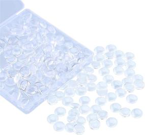 img 4 attached to 200Pcs 12mm Clear Glass Cabochons for DIY Jewelry Making – Perfect for Earrings, Necklaces, Pendants, Rings, Cameo, and Photo Jewelry