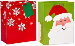 img 2 attached to Premium American Greetings Large Christmas Gift Bags Bundle with Tissue Paper Sets; 4 Gorgeous Bags & 20 Sheets of Tissue Paper for Holiday Gifts