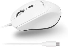 img 4 attached to 🖱️ Macally USB C Mouse for Mac - Optimal Precision and Comfort - Wired Type C Mouse for MacBook Pro Air, PC, iOS, Android - Ambidextrous Design, Multiple DPI Modes, 5ft Cable - Plug and Play Optical Mouse USB C