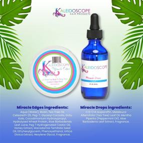 img 1 attached to 🌿 Kaleidoscope Miracle Combo – Hair Growth Oil Miracle Drops (2 Fl. Oz.) & Miracle Edges (2 Oz.)+