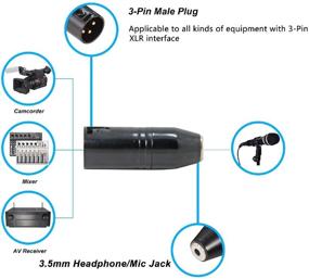 img 3 attached to 🎙️ 2-пакета 3.5 мм стерео TRS мини-разъем женский для микрофона на XLR мужской адаптер, аудио-конвертер для видеокамер, записывающих устройств, микшеров - Ancable 3.5 мм на XLR