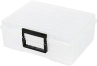 📷 5x7 photo box storage and craft keeper - 18 inner photo organizer cases storage containers for photos - clear photo case (1pack) logo