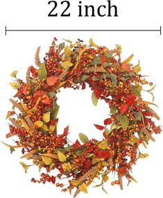 img 3 attached to 🍁 Enhance Your Entryway with the Vibrant VGIA 22 inch Artificial Fall Wreath: Perfect Autumn Decorations!