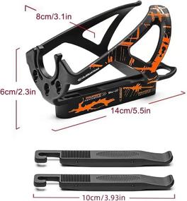 img 1 attached to HONZUEN Lightweight Mountain Bike Water Bottle Holder with Tire Lever | Road Bikes Bottle Cage for Small Mouth Bottles | High Durability & Flexibility | Improve Your Biking Experience