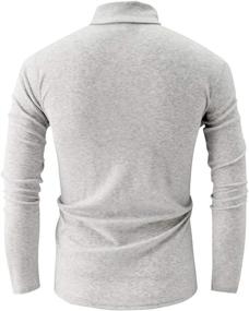 img 2 attached to Stylish and Comfortable: jonivey Men's Basic Turtleneck Long Sleeve Knitted T-Shirt Pullover Tops – Perfect for Casual Looks