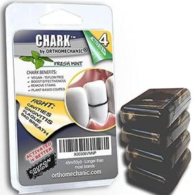 img 3 attached to 🪥 Othomechanic Chark: Activated Charcoal Infused Floss, Mint-Coated - Vegan, BPA-Free - 200 Yards (Pack of 4)