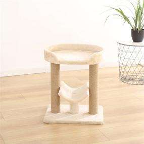 img 3 attached to AmazonBasics Platform Cat Tree Beige