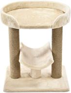 amazonbasics platform cat tree beige logo