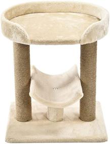 img 4 attached to AmazonBasics Platform Cat Tree Beige